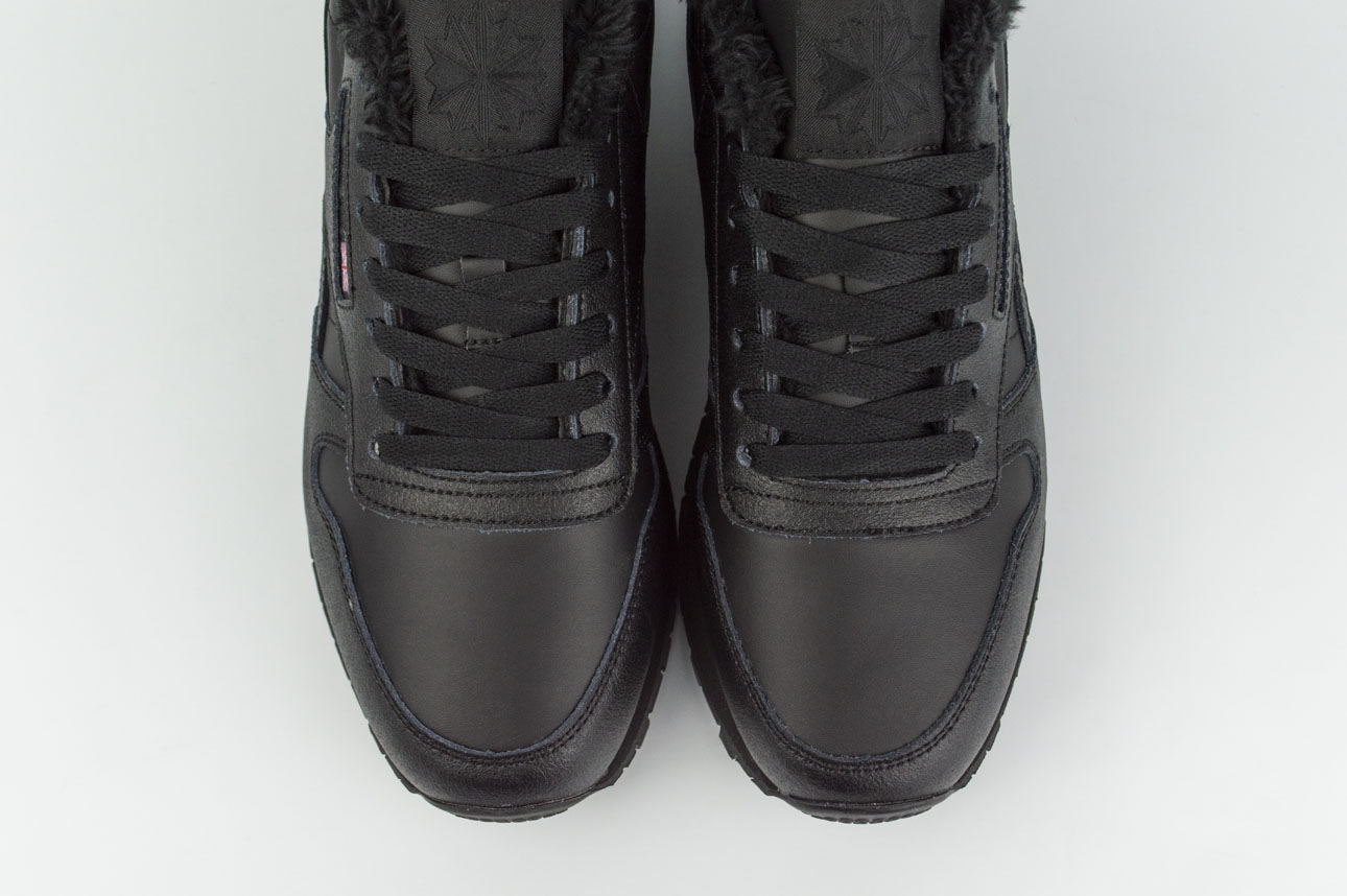 Кроссовки Reebok Classic Leather Fur Triple Black 2 Кроссовки Reebok Classic Leather Fur Triple Black 2