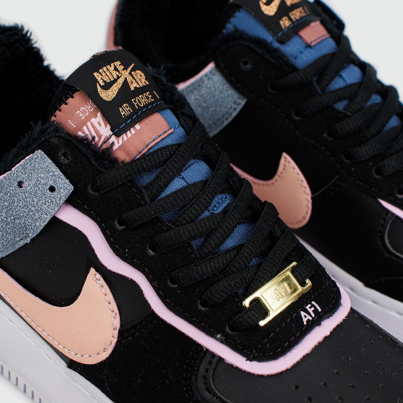 Кроссовки Nike Air Force 1 Shadow with Fur Black Pink Кроссовки Nike Air Force 1 Shadow with Fur Black Pink