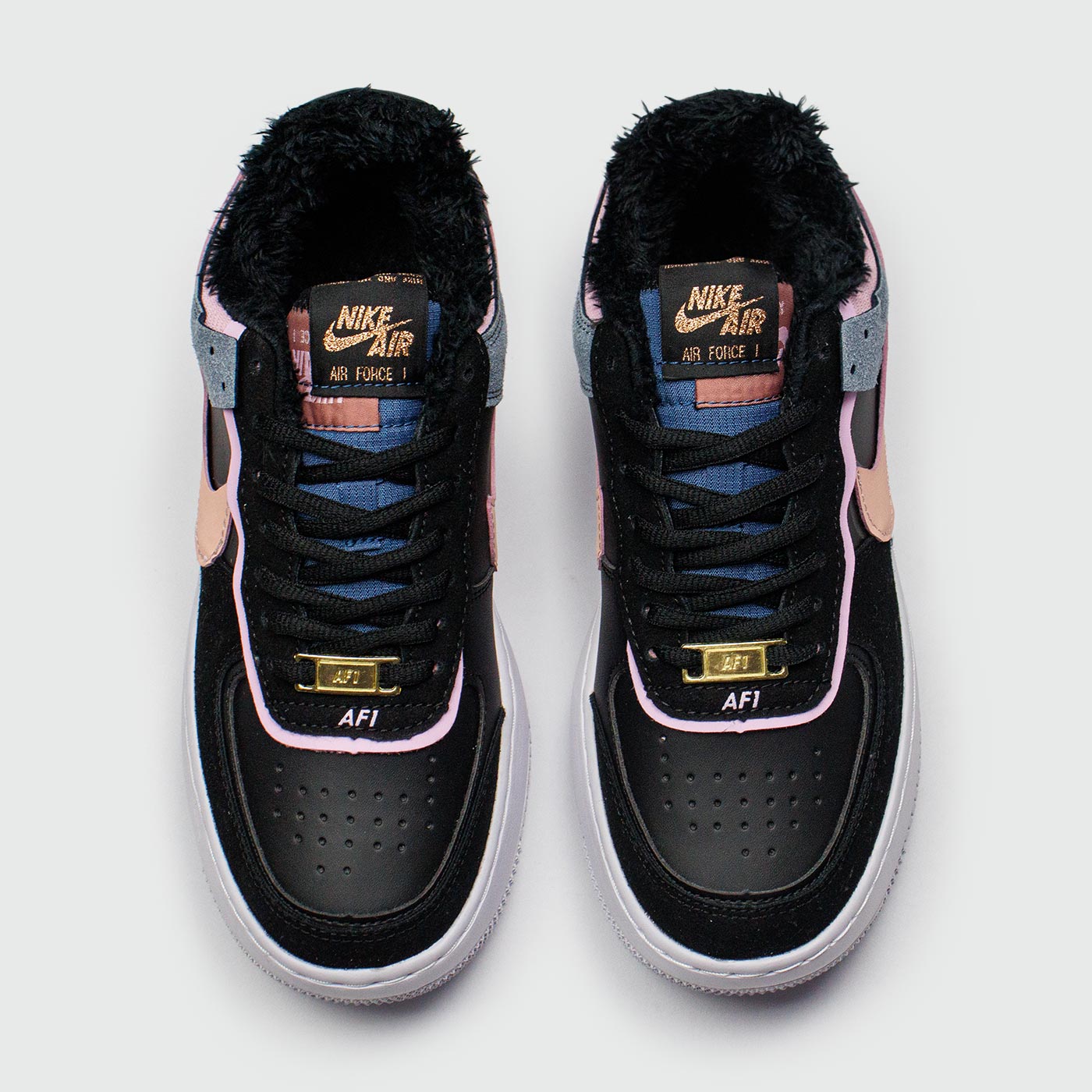 Кроссовки Nike Air Force 1 Shadow with Fur Black Pink Кроссовки Nike Air Force 1 Shadow with Fur Black Pink