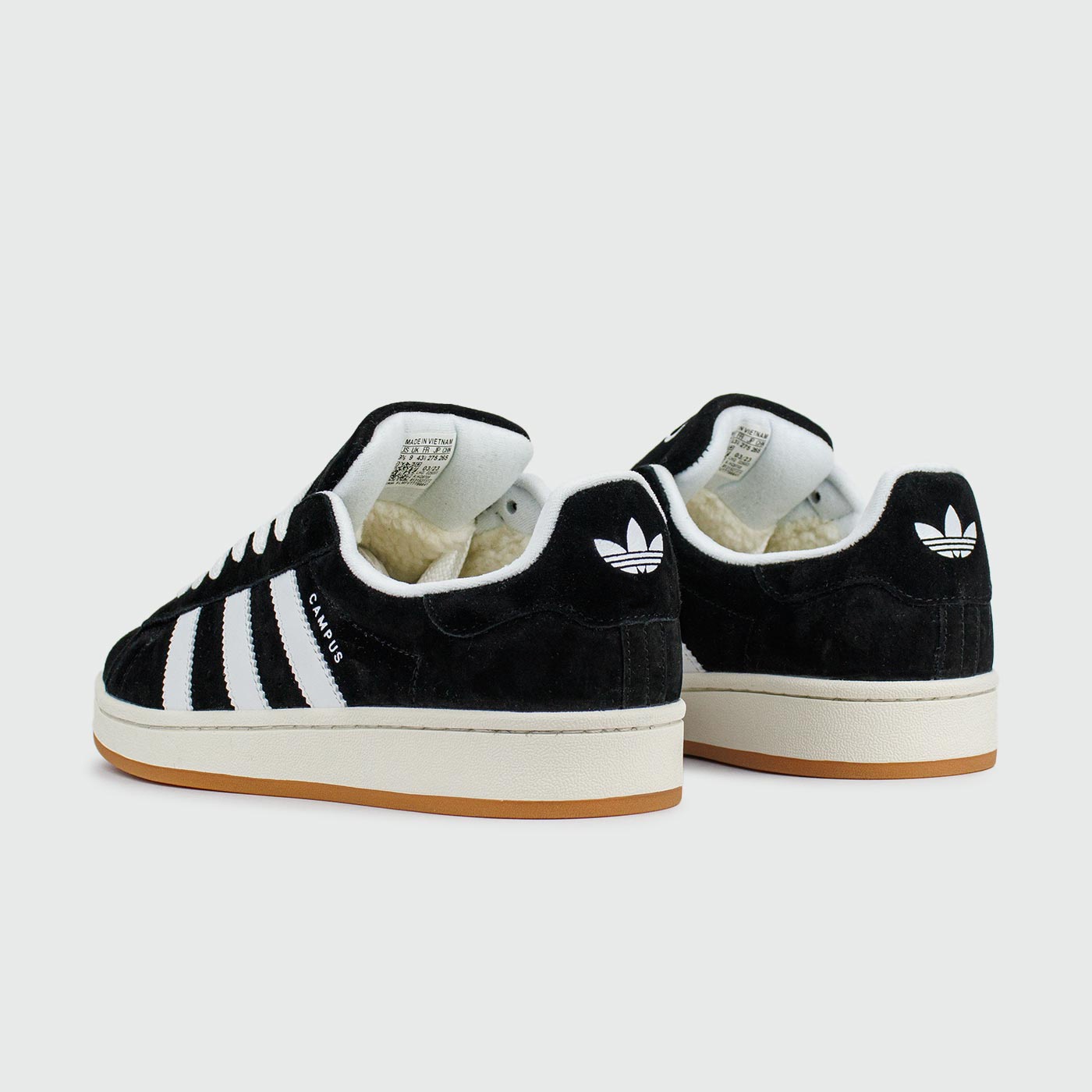 Кроссовки Adidas Campus 00s Black White with Fur Кроссовки Adidas Campus 00s Black White with Fur