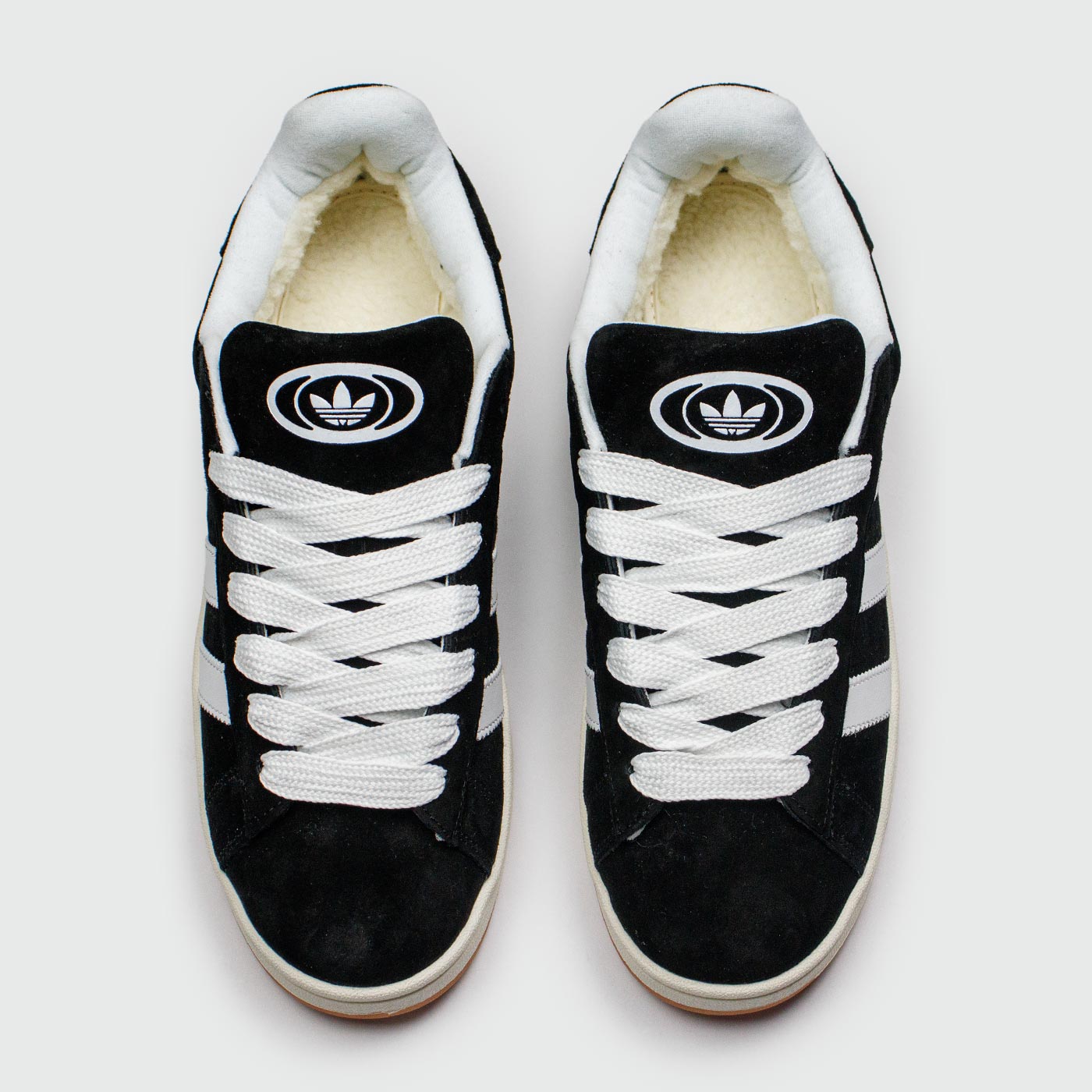 Кроссовки Adidas Campus 00s Black White with Fur Кроссовки Adidas Campus 00s Black White with Fur