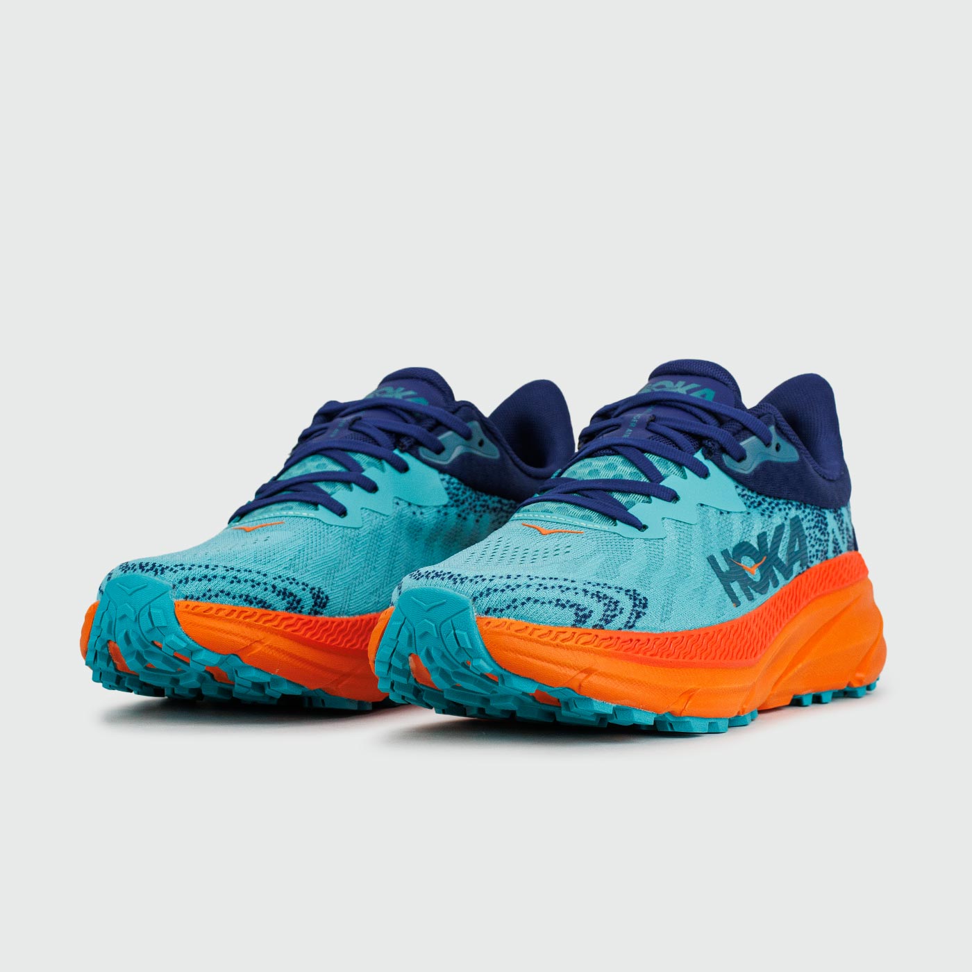 Кроссовки HOKA ONE ONE Challenger ATR 7 Blue Orange Ftwr. Кроссовки HOKA ONE ONE Challenger ATR 7 Blue Orange Ftwr.