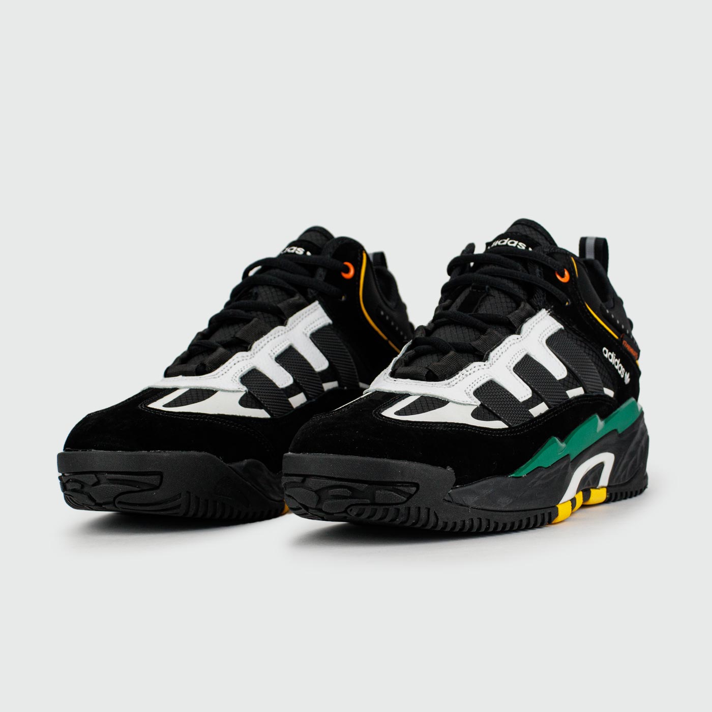 Кроссовки Adidas Niteball Black Green with Fur Кроссовки Adidas Niteball Black Green with Fur