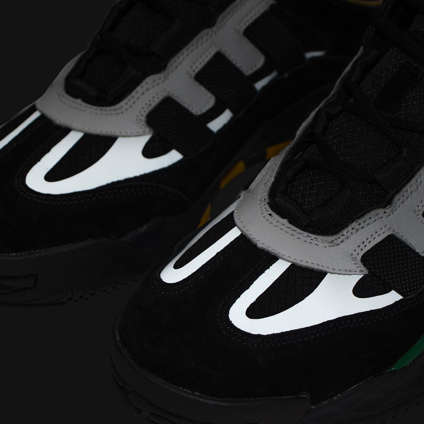 Кроссовки Adidas Niteball Black Green with Fur Кроссовки Adidas Niteball Black Green with Fur