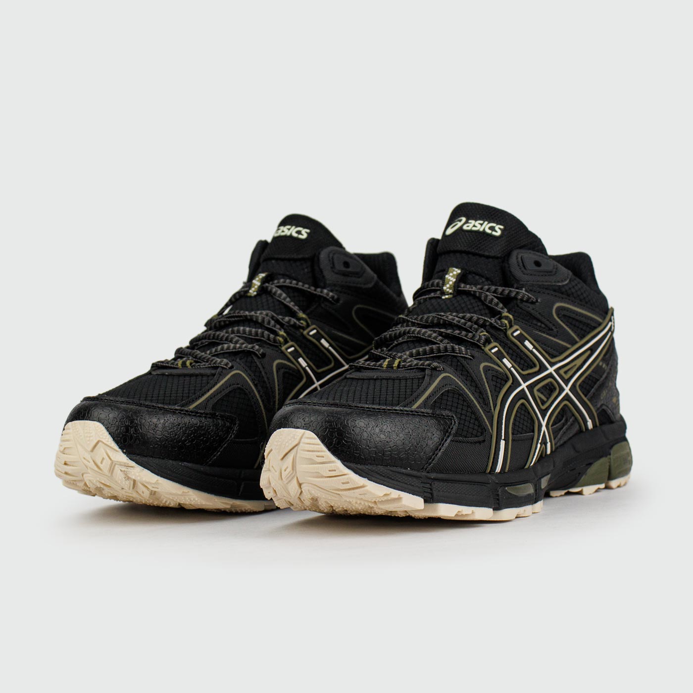 Кроссовки Asics Gel-Kahana 8 Mid Black Green with Fur Кроссовки Asics Gel-Kahana 8 Mid Black Green with Fur