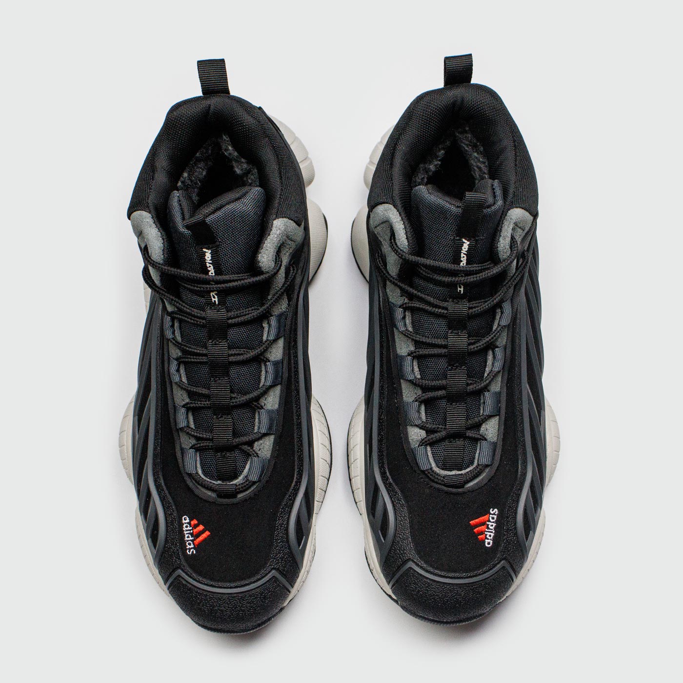 Кроссовки Packer x Adidas FYW Intimidation Black / White with Fur Кроссовки Packer x Adidas FYW Intimidation Black / White with Fur