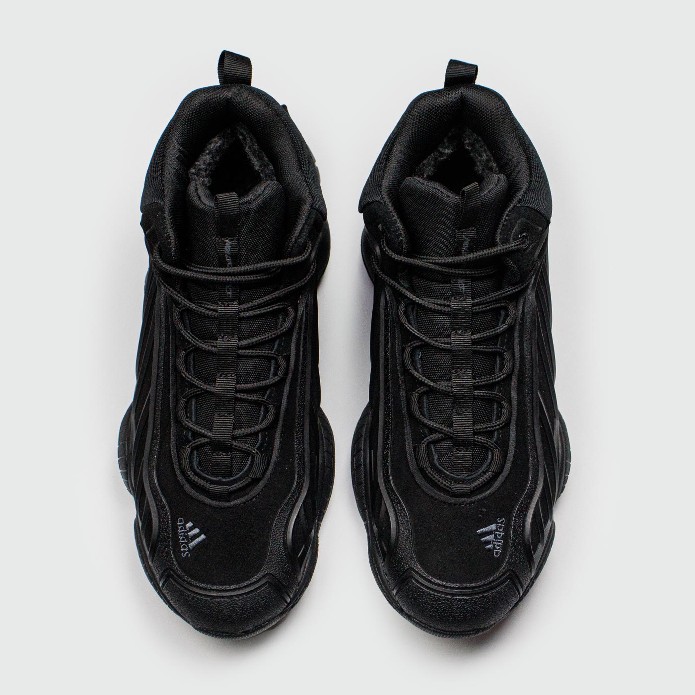 Кроссовки Packer x Adidas FYW Intimidation Black with Fur Кроссовки Packer x Adidas FYW Intimidation Black with Fur