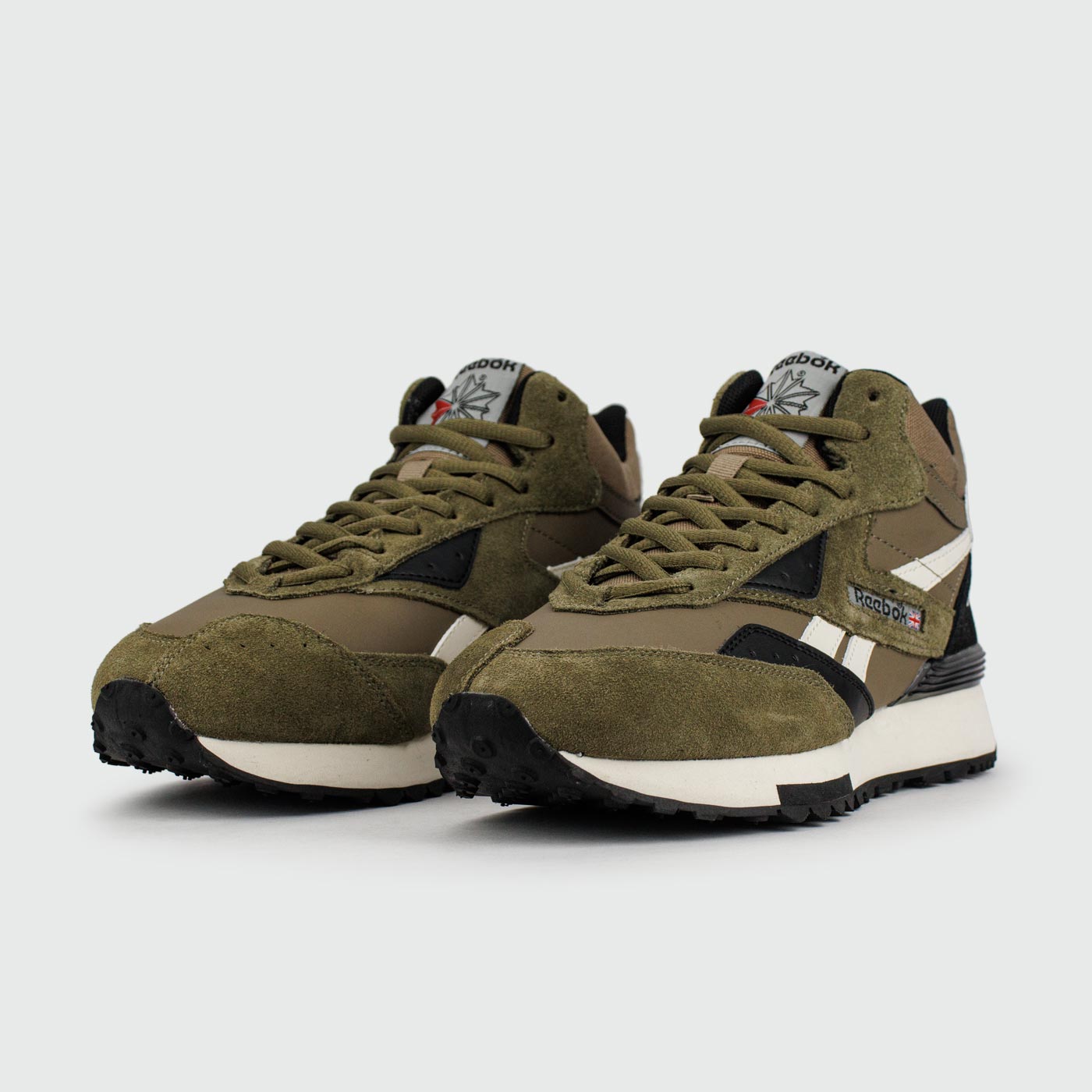 Кроссовки Reebok LX 2200 Mid Olive White with Fur Кроссовки Reebok LX 2200 Mid Olive White with Fur