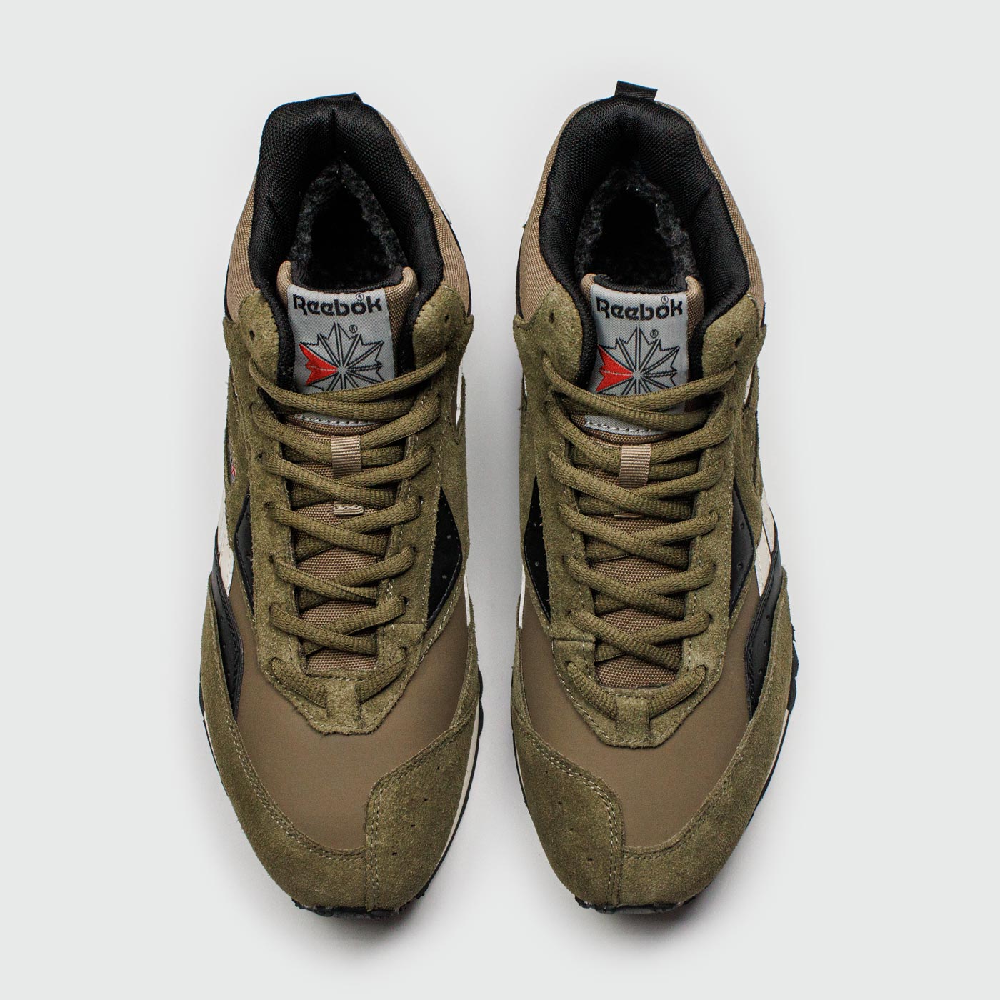 Кроссовки Reebok LX 2200 Mid Olive White with Fur Кроссовки Reebok LX 2200 Mid Olive White with Fur