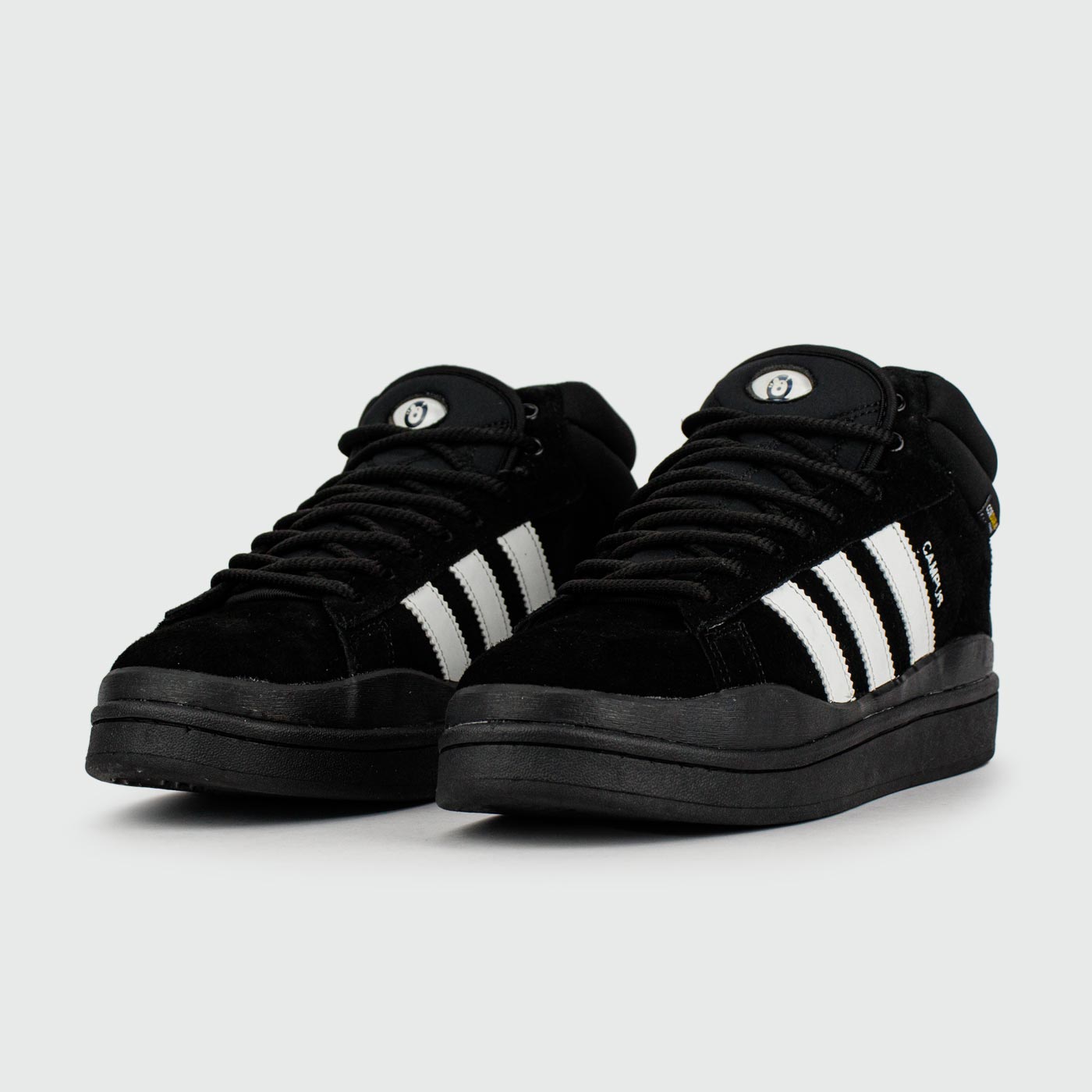 Кроссовки Adidas Campus Black White with Fur Кроссовки Adidas Campus Black White with Fur