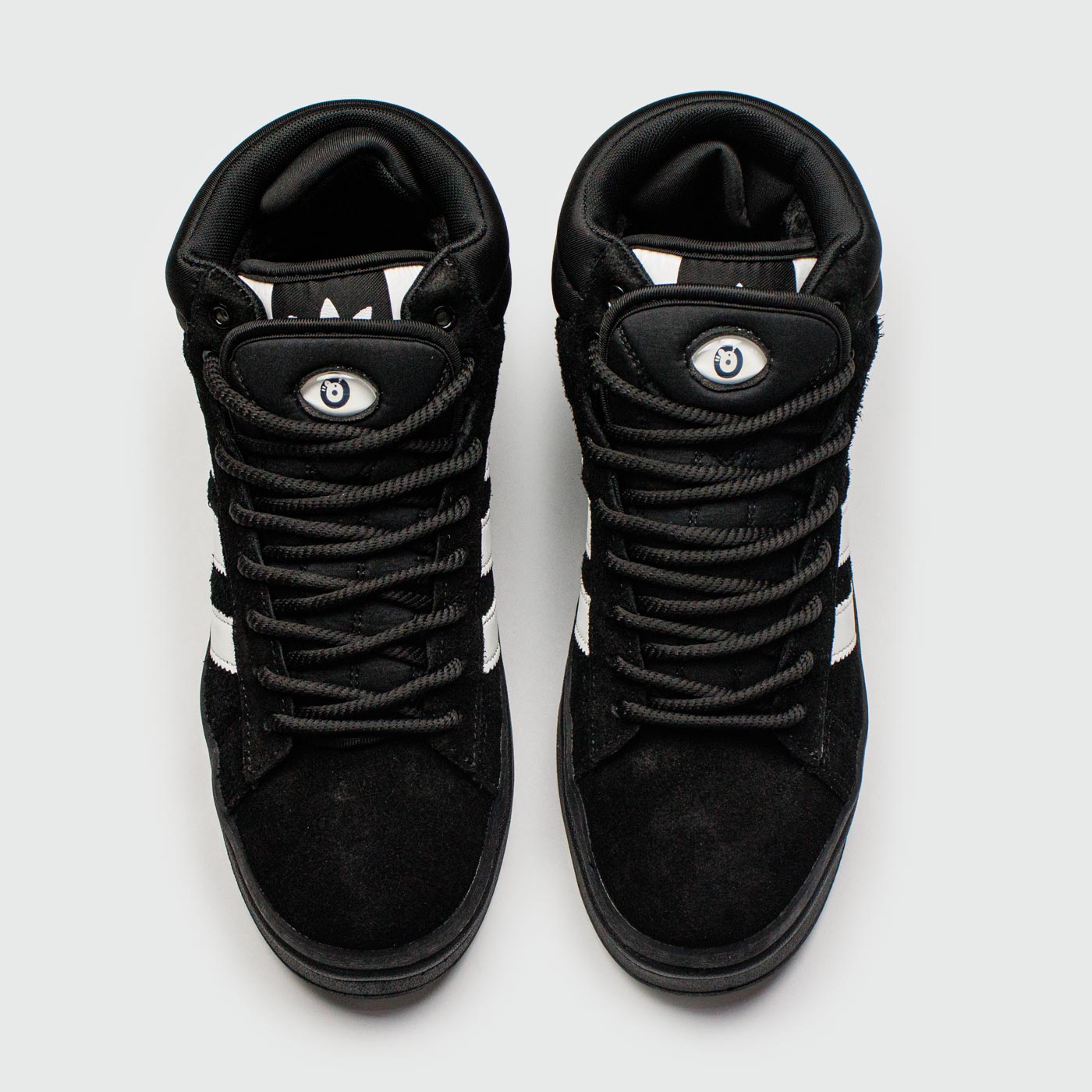 Кроссовки Adidas Campus Black White with Fur Кроссовки Adidas Campus Black White with Fur