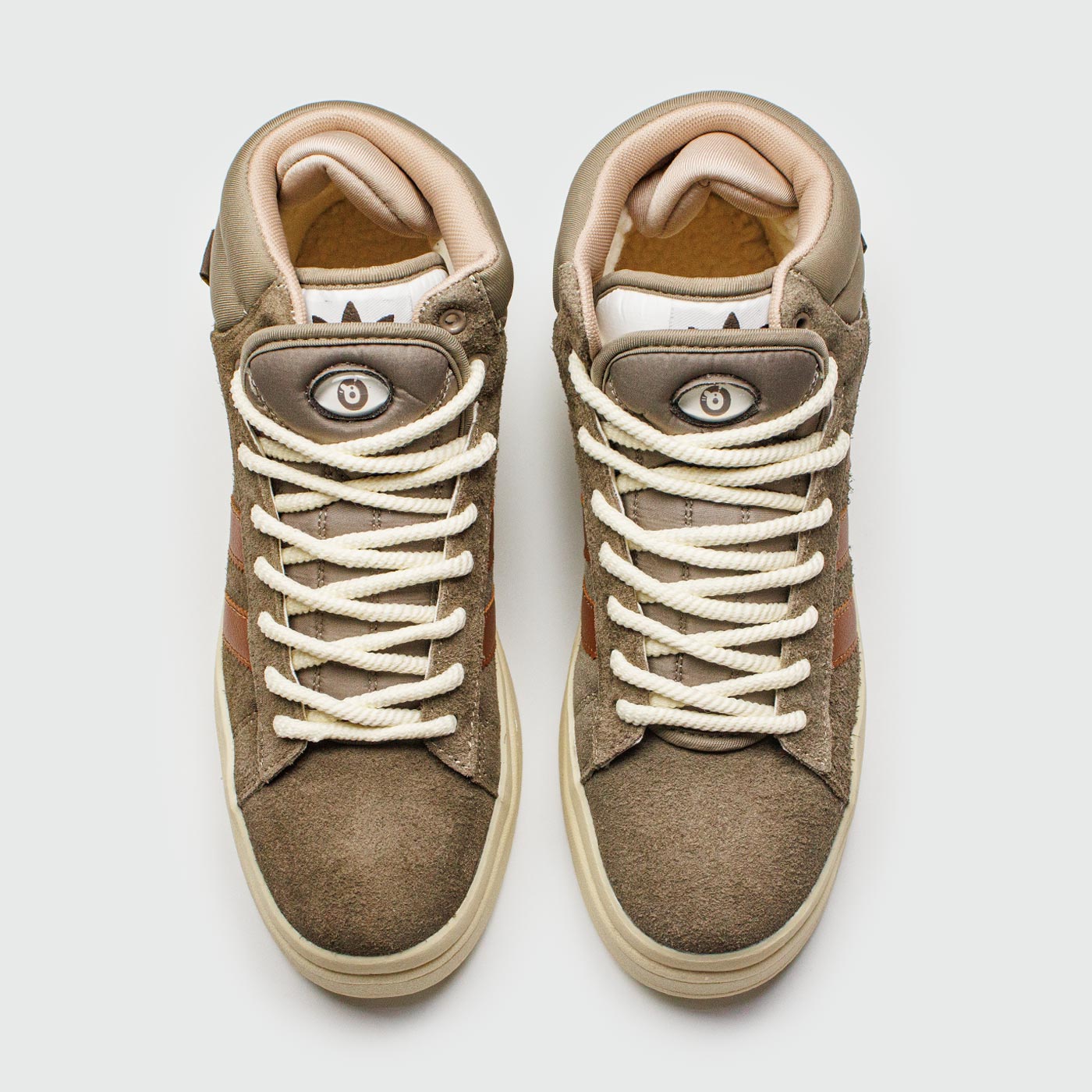 Кроссовки Adidas Campus Brown / White with Fur Кроссовки Adidas Campus Brown / White with Fur