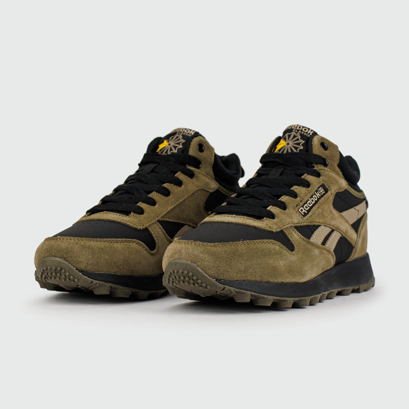 Кроссовки Reebok Classic Utility Suede Olive Black with Fur Кроссовки Reebok Classic Utility Suede Olive Black with Fur