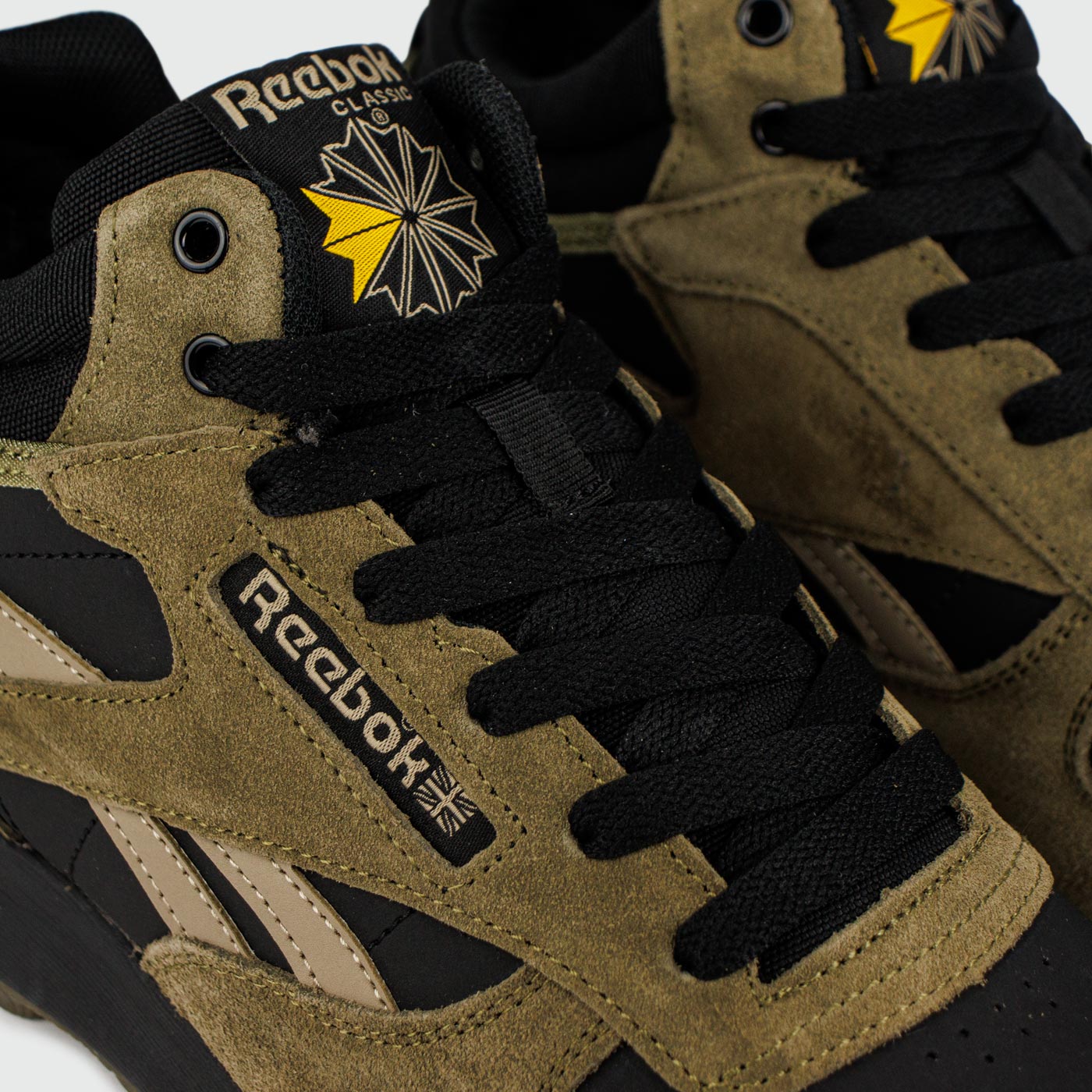 Кроссовки Reebok Classic Utility Suede Olive Black with Fur Кроссовки Reebok Classic Utility Suede Olive Black with Fur