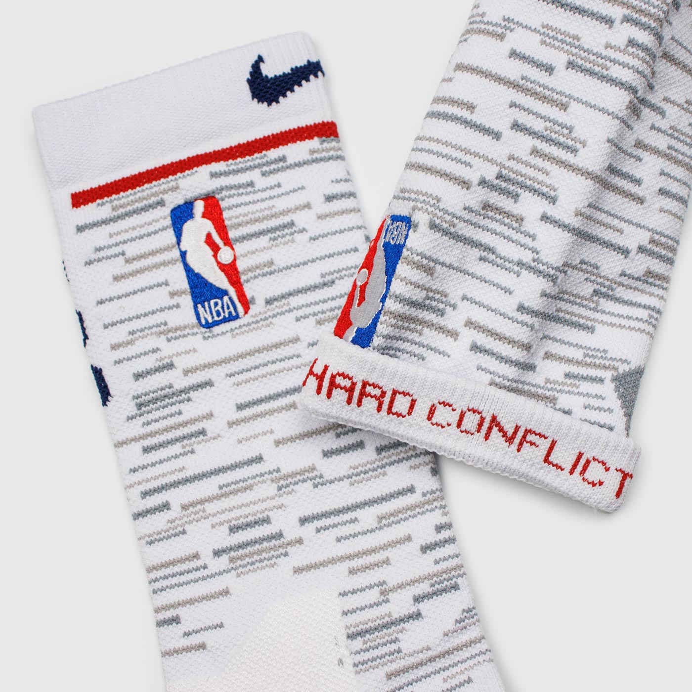 Носки Nike NBA White Grey Stripes Носки Nike NBA White Grey Stripes